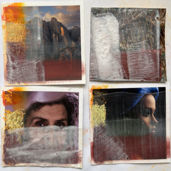 Several papers after being tested with low and high heat.